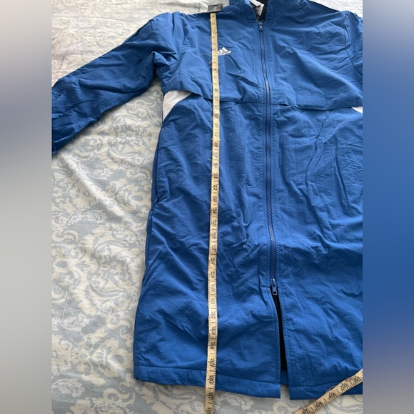 Adidas UNISEX  fleece lined parkas Size XS Color: Blue & White - Picture 5 of 9